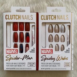 Clutch Cosmetics Marvel Spider-Man Statement Glitter Design Press-On Nails Set